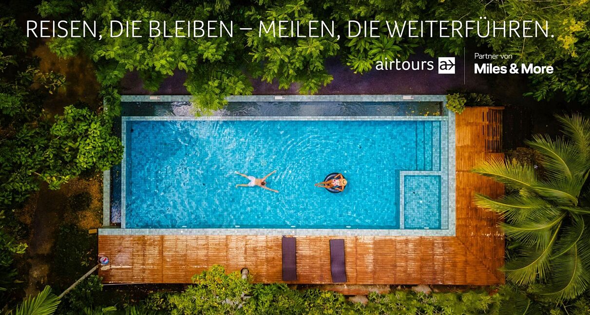 airtours Miles&More_Key Visual mit TEXT und Logo