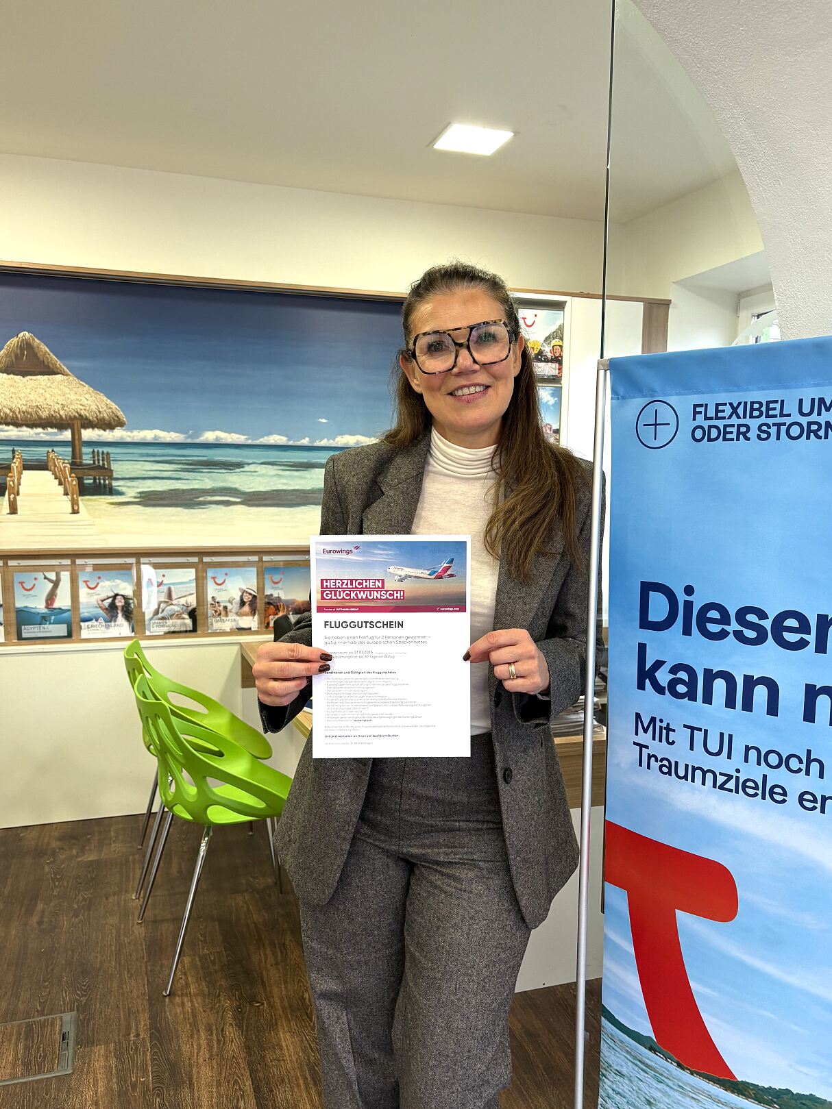 Maria Prossinger gewann einen der Hauptpreise - Flugtickets von Salzburg nach Marrakesch